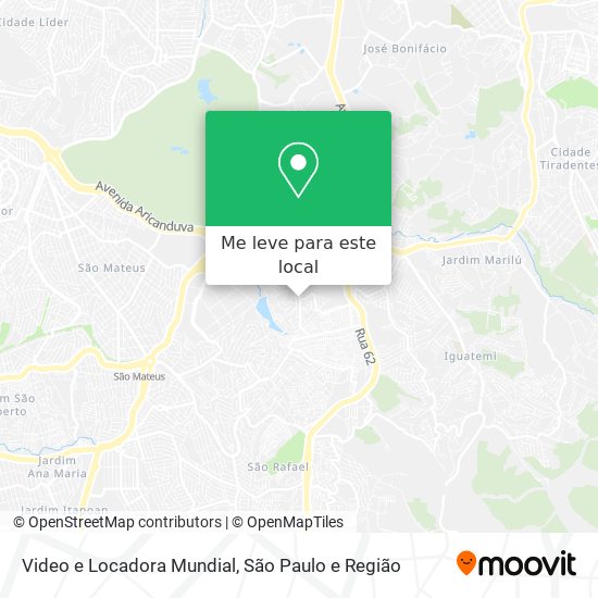 Video e Locadora Mundial mapa