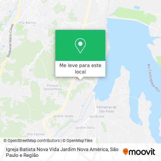 Igreja Batista Nova Vida Jardim Nova América mapa