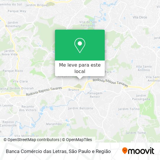 Banca Comércio das Letras mapa