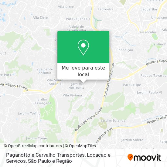 Paganotto e Carvalho Transportes, Locacao e Servicos mapa