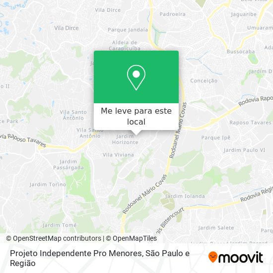 Projeto Independente Pro Menores mapa