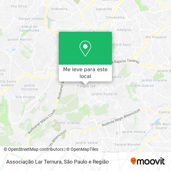 Associação Lar Ternura mapa