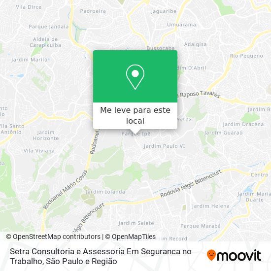 Setra Consultoria e Assessoria Em Seguranca no Trabalho mapa