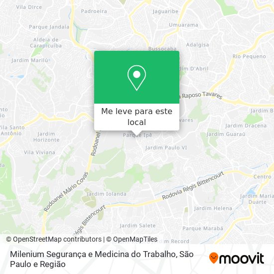 Milenium Segurança e Medicina do Trabalho mapa