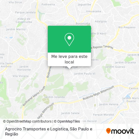 Agrociro Transportes e Logistica mapa