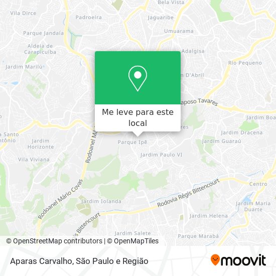 Aparas Carvalho mapa