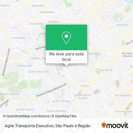 Agile Transporte Executivo mapa