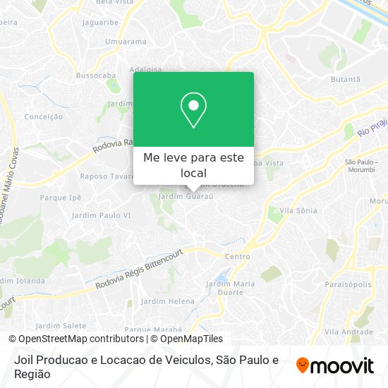 Joil Producao e Locacao de Veiculos mapa