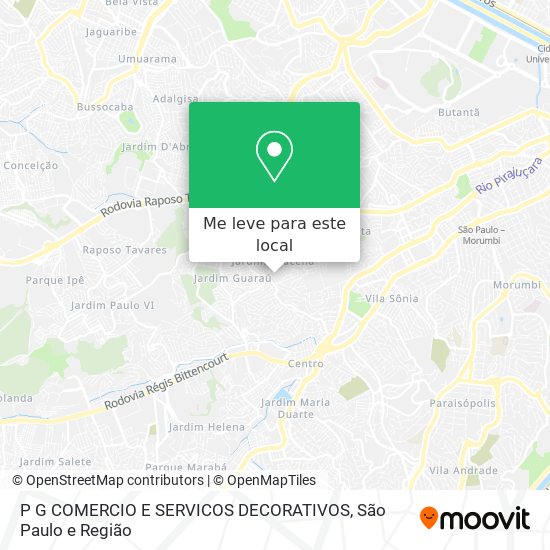 P G COMERCIO E SERVICOS DECORATIVOS mapa