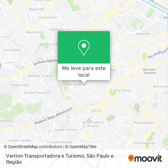 Vertion Transportadora e Turismo mapa