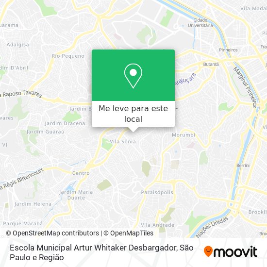 Escola Municipal Artur Whitaker Desbargador mapa