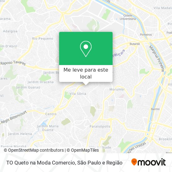 TO Queto na Moda Comercio mapa