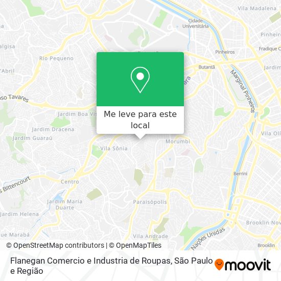 Flanegan Comercio e Industria de Roupas mapa