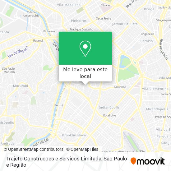 Trajeto Construcoes e Servicos Limitada mapa