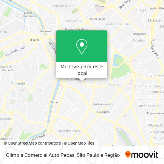 Olimpia Comercial Auto Pecas mapa