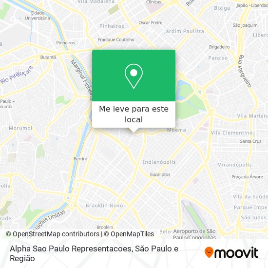 Alpha Sao Paulo Representacoes mapa
