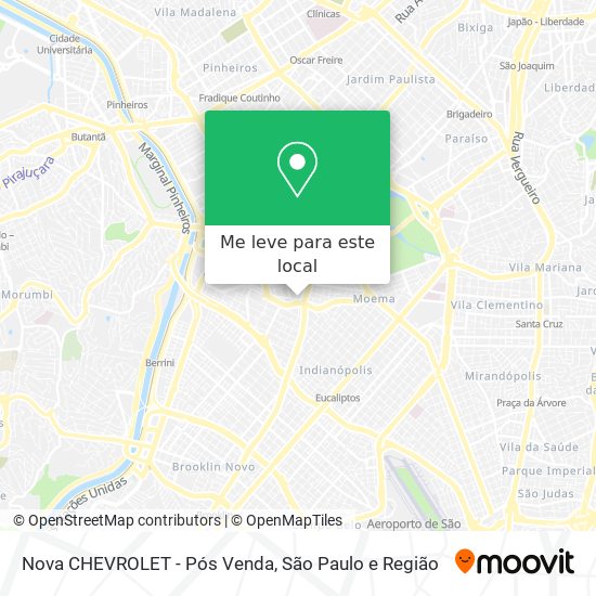 Nova CHEVROLET - Pós Venda mapa