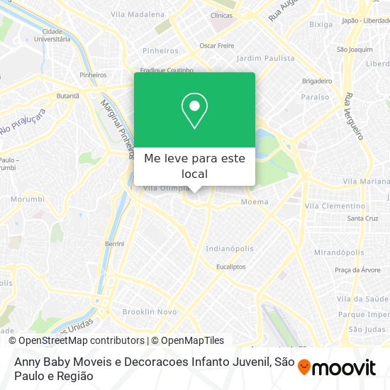 Anny Baby Moveis e Decoracoes Infanto Juvenil mapa