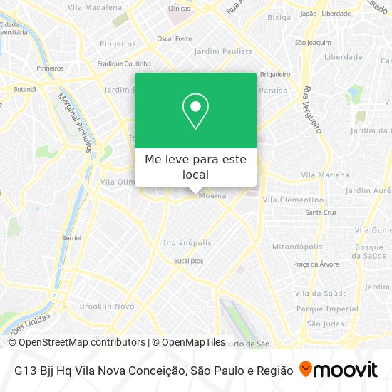 G13 Bjj Hq Vila Nova Conceição mapa