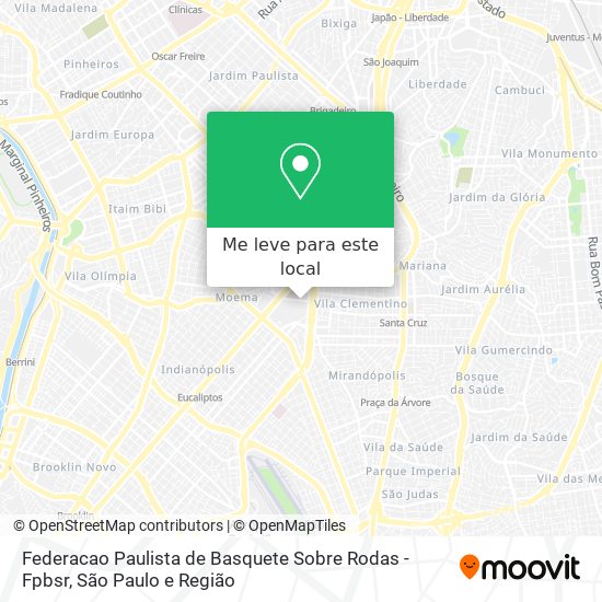 Federacao Paulista de Basquete Sobre Rodas - Fpbsr mapa