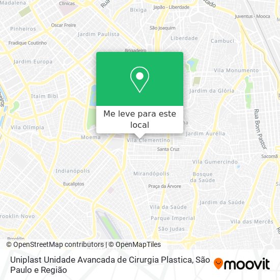 Uniplast Unidade Avancada de Cirurgia Plastica mapa