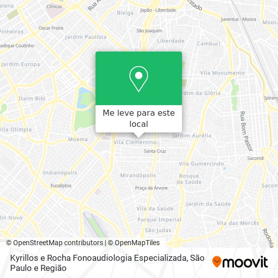 Kyrillos e Rocha Fonoaudiologia Especializada mapa