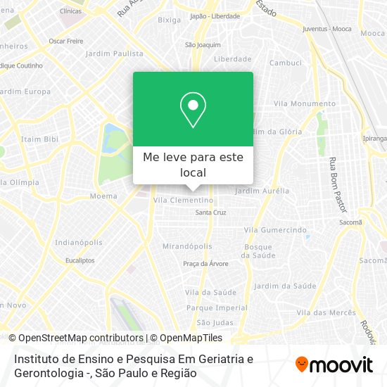 Instituto de Ensino e Pesquisa Em Geriatria e Gerontologia - mapa