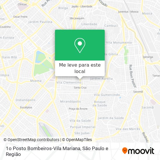 1o Posto Bombeiros-Vila Mariana mapa