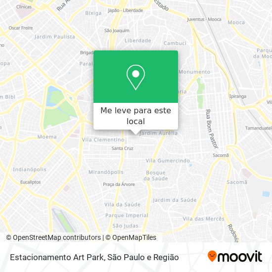 Estacionamento Art Park mapa