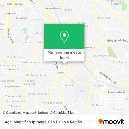 Açaí Magnífico Ipiranga mapa