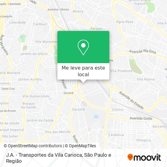 J.A. - Transportes da Vila Carioca mapa