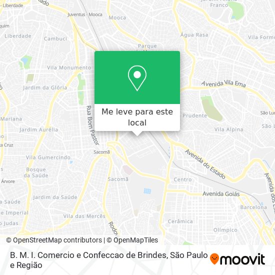 B. M. I. Comercio e Confeccao de Brindes mapa