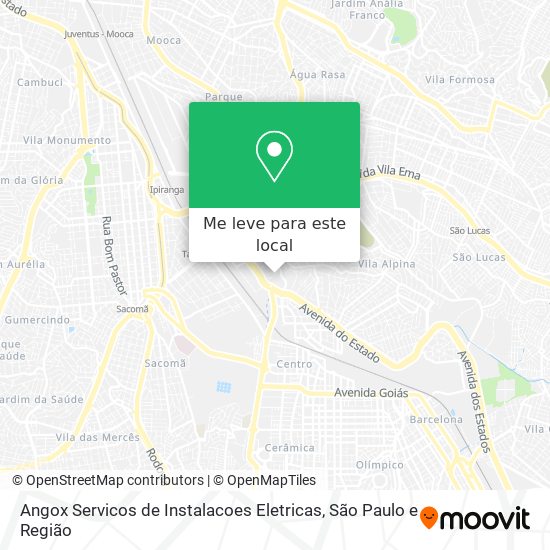 Angox Servicos de Instalacoes Eletricas mapa