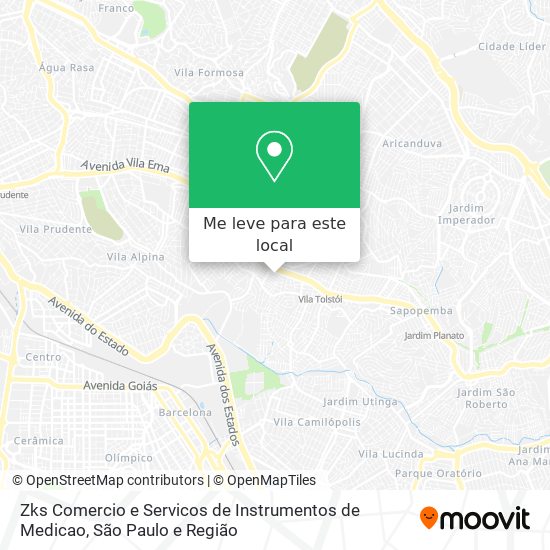 Zks Comercio e Servicos de Instrumentos de Medicao mapa