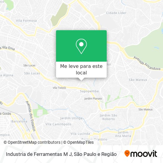 Industria de Ferramentas M J mapa