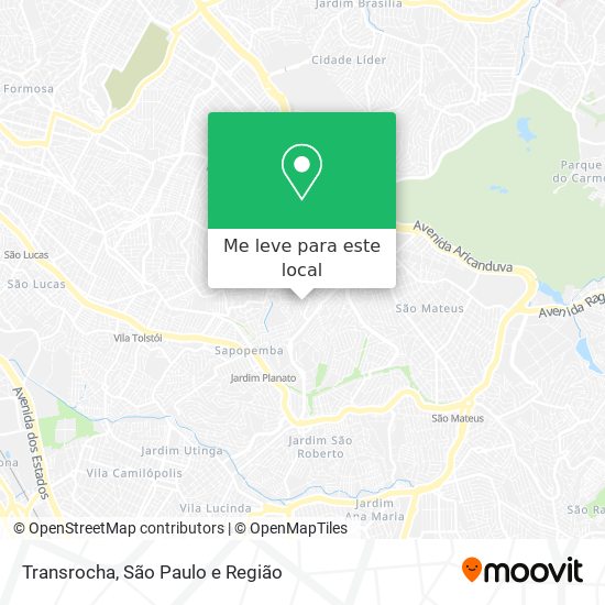Transrocha mapa