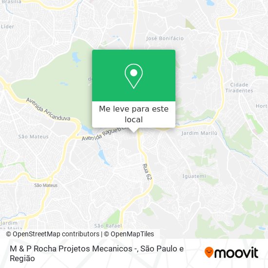 M & P Rocha Projetos Mecanicos - mapa