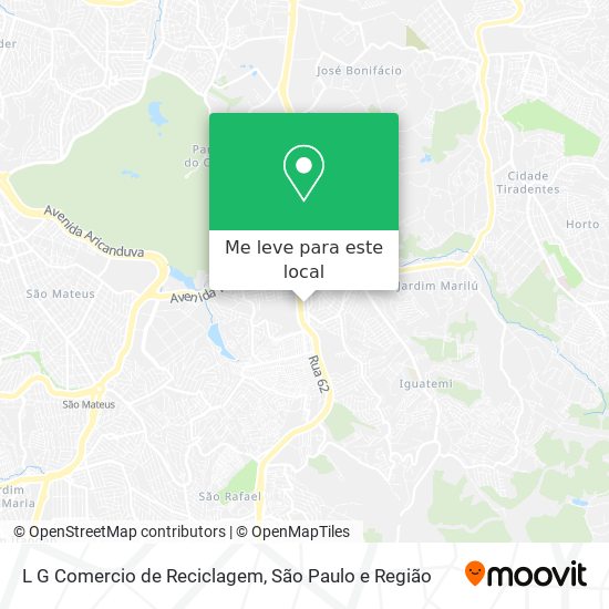 L G Comercio de Reciclagem mapa