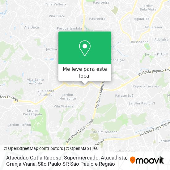 Atacadão Cotia Raposo: Supermercado, Atacadista, Granja Viana, São Paulo SP mapa