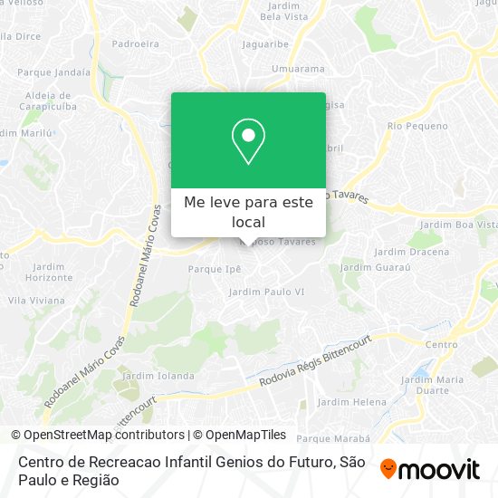 Centro de Recreacao Infantil Genios do Futuro mapa