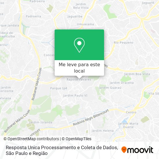 Resposta Unica Processamento e Coleta de Dados mapa