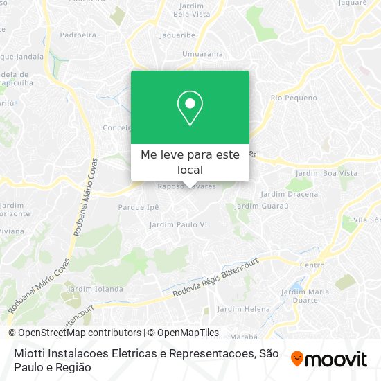 Miotti Instalacoes Eletricas e Representacoes mapa