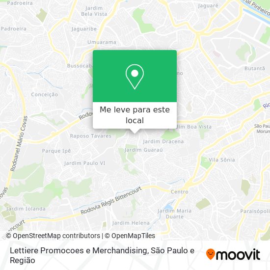 Lettiere Promocoes e Merchandising mapa