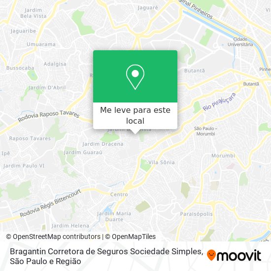 Bragantin Corretora de Seguros Sociedade Simples mapa