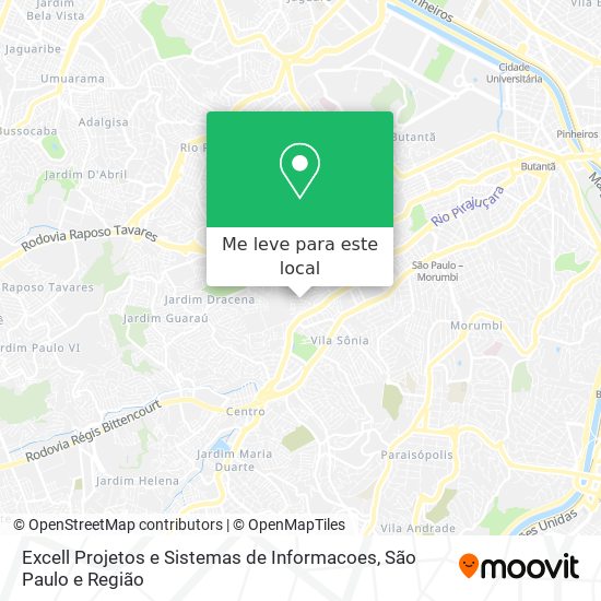 Excell Projetos e Sistemas de Informacoes mapa