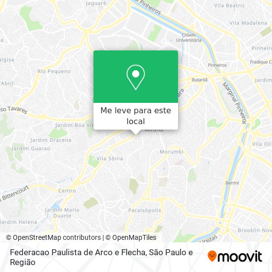 Federacao Paulista de Arco e Flecha mapa