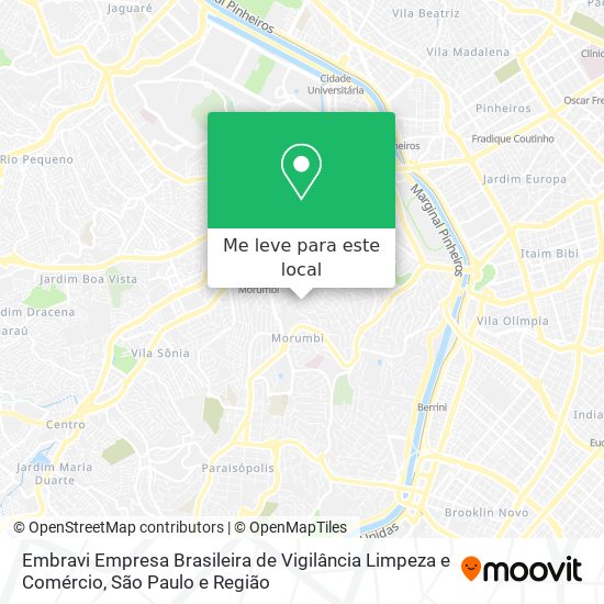 Embravi Empresa Brasileira de Vigilância Limpeza e Comércio mapa