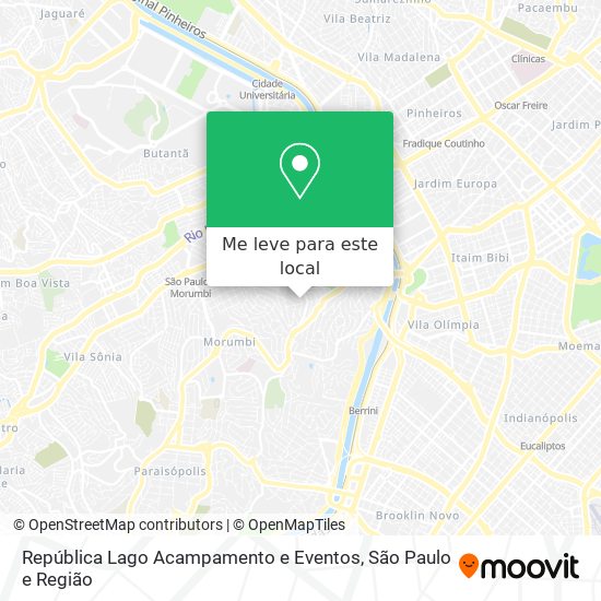 República Lago Acampamento e Eventos mapa