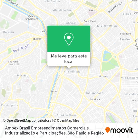 Ampex Brasil Empreendimentos Comerciais Industrialização e Participações mapa