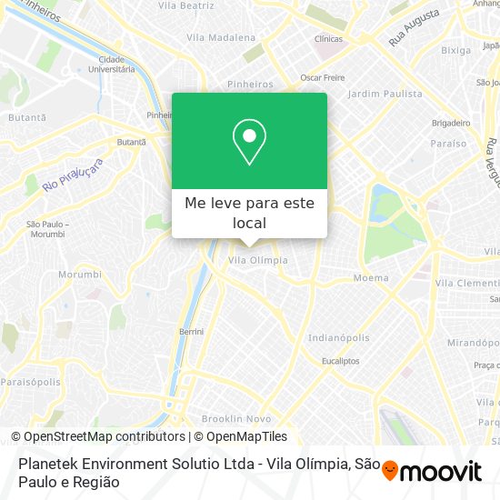 Planetek Environment Solutio Ltda - Vila Olímpia mapa